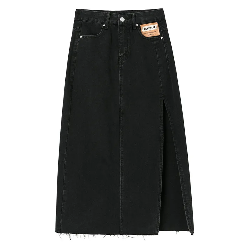 【BLR】Denim Wide Long Skirt BLACK Amazon.com: Alyweatry Women Trendy Denim Maxi Skirt High