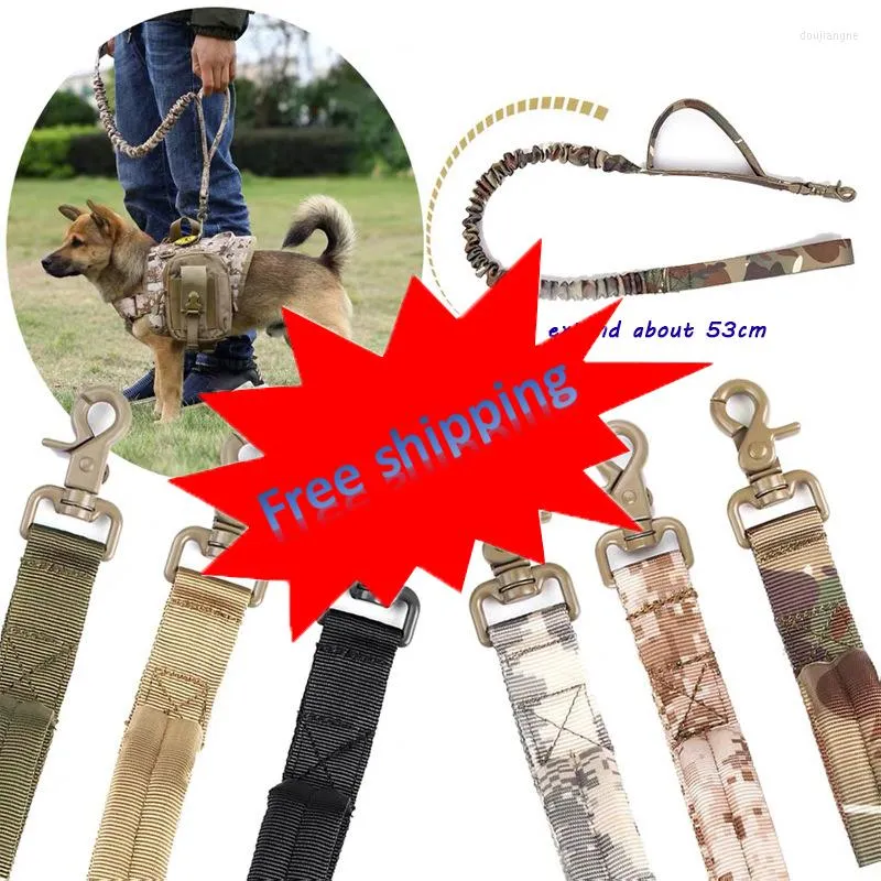 Hundehalsbänder 2023 Camouflage Outdoor Walking Leine Haustier Zugseil Taktische Pufferkette Kragen Training Mini