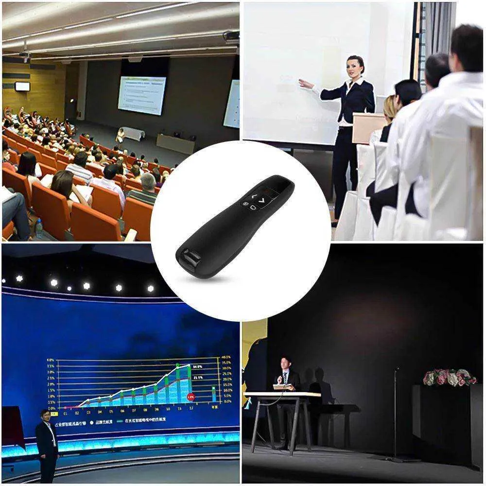 Best Presentation Pointeur Présentation Sans Fil - 2Pcs Avec USB-A/C - Portée 30m - Pour PowerPoint, Enseignement Pointeur Laser Powerpoint
