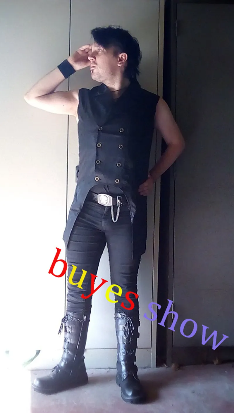 Chaleco largo hombre hot sale