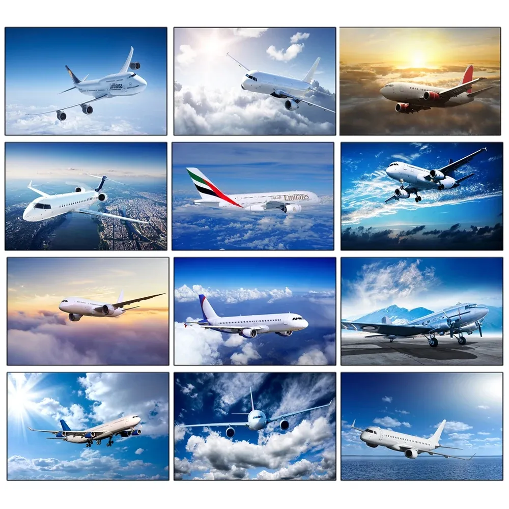 Moderne avion combattant peinture étain décor métal affiche ciel avion affiches imprime mur Art photos pour salon maison décor métal étain signe taille 30X20CM w02