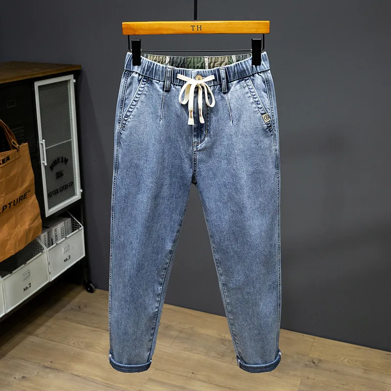 Мужские джинсы 4xl 5xl 6xl 7xl Plus Size Легкие джинсы летние классический стиль мужской джинсовый джинсы мужской джинсы гарема 230313