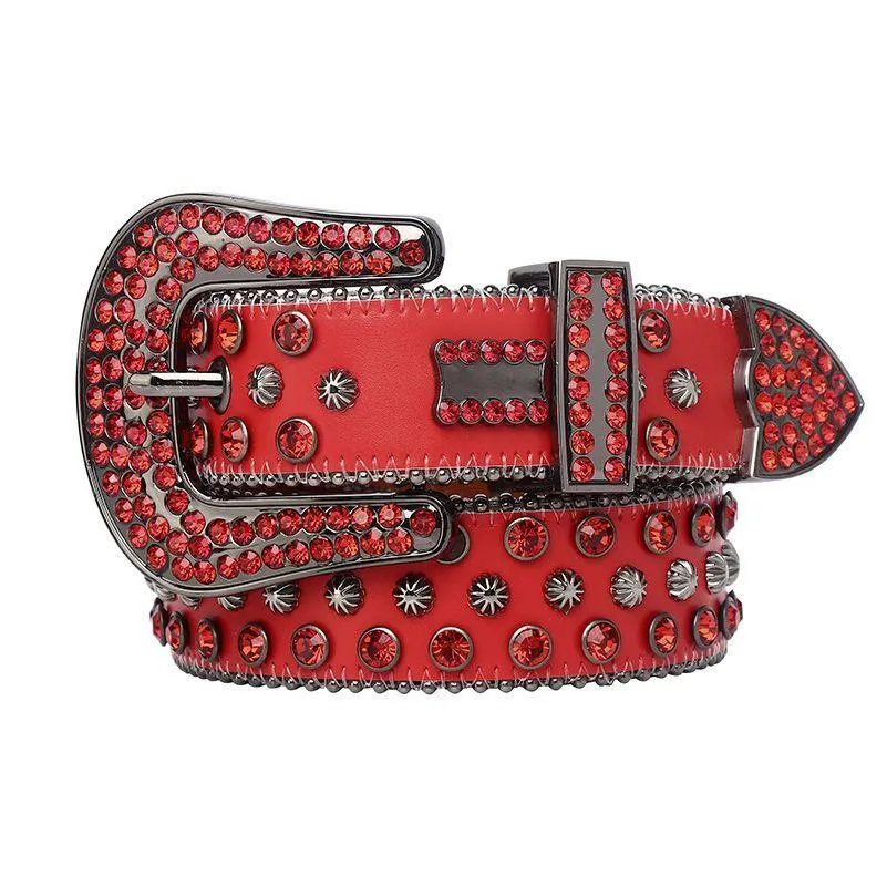 Belts Designer BB Simon For Men Women Brands Moda Luxo Diamante brilhante Bling Strasslea de cintura como presente de presente 110130cm Deli Deli DHK79