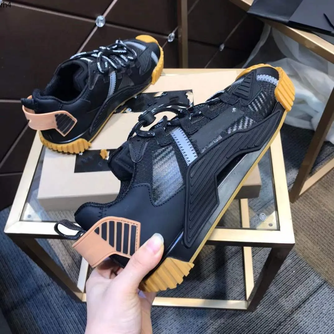 Fashion Best Top Quality real leather Handmade Multicolor Gradient Technical sneakers men women famous shoes Trainers size35-46 M KJK rh4000004