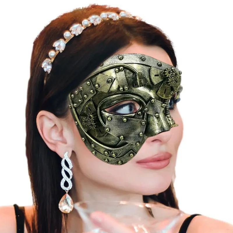 Máscaras de fiesta Máscara veneciana Máscara punk de media cara en estilo Steampunk fresco Máscara punk de media cara para fiesta de disfraces de Halloween Phantom Of The 230313