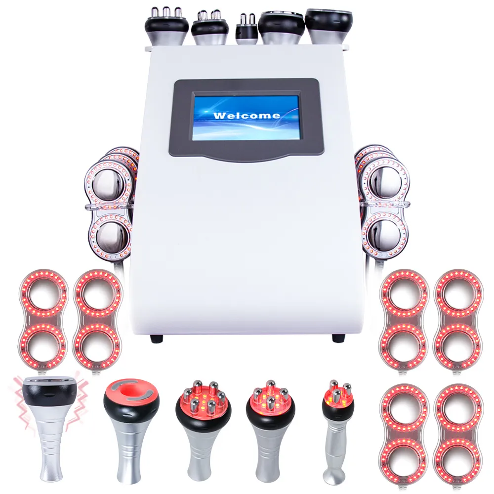 Grande boîte 6-1 Machine de beauté multifonction Lipolaser 40k Ultra Cavitation Rf Ems Machine amincissant les produits de beauté pour les femmes