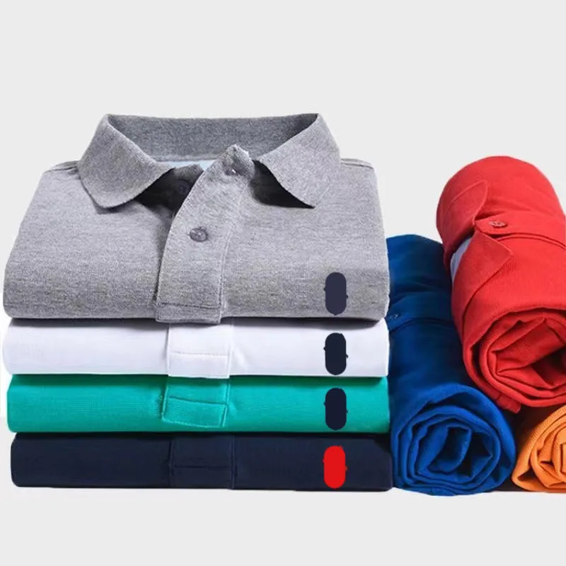 Letnie designerskie męskie koszulki polo Ralph z krótkim rękawem, klapą Luźne męskie koszulki w dużych rozmiarach Lauren Top Tee Odzież Polo