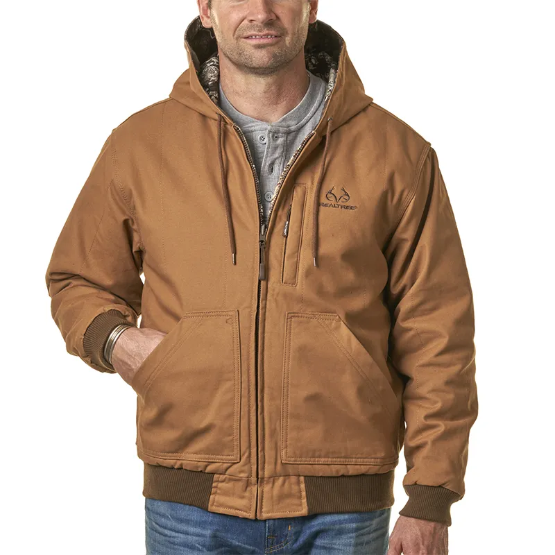 Realtree Excape Men Обратимая работа по охоте на куртку до размера 3xl