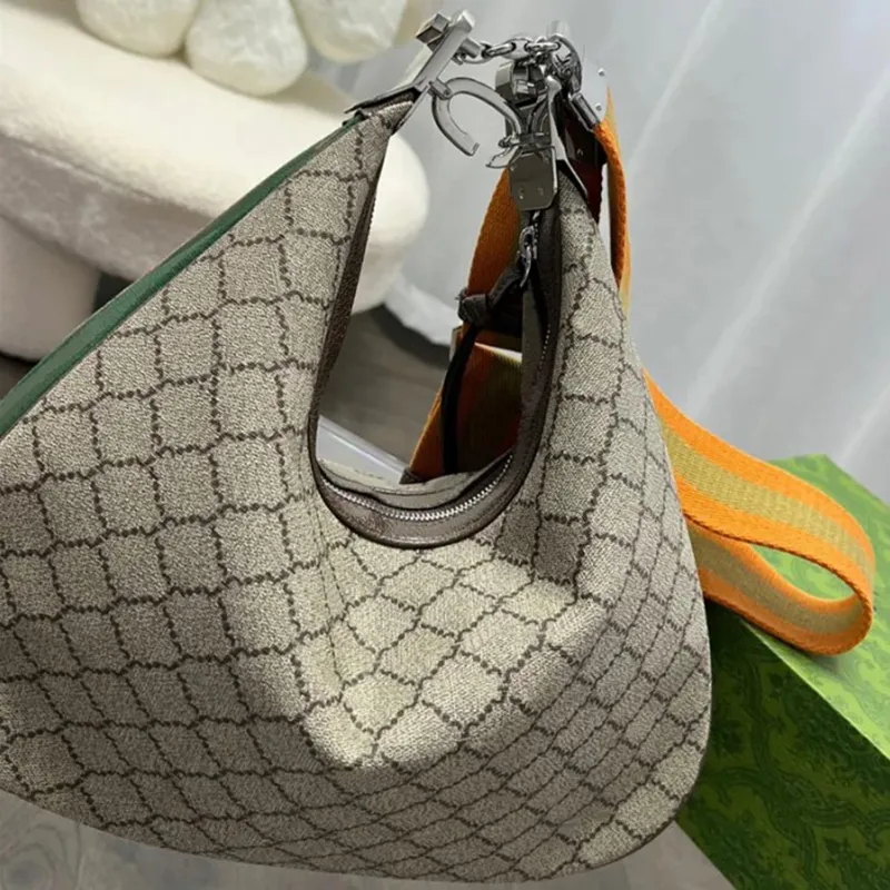 Retro Plaid Designer Canvas Crescent Crossbody Bag For Women Luxury Hobo Tote With Attache And Shoulder Strap From Pink totes 49.1 DHgate.Com