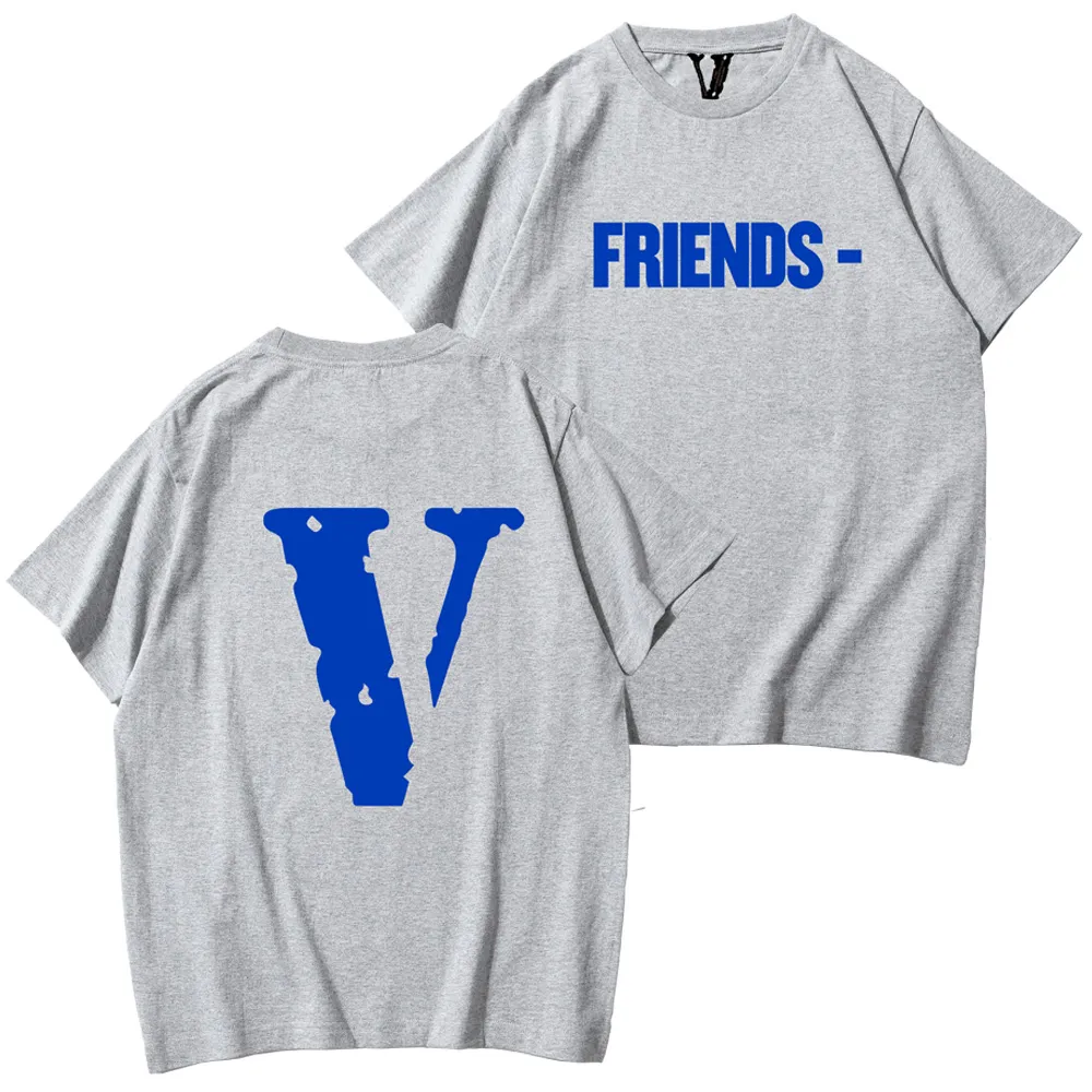 VLONE Original design Men's T-Shirts VLONE logo Summer Cartoon Collarless Short Sleeve Letter Loose Versatile Tops T-Shirts black white red VL1048