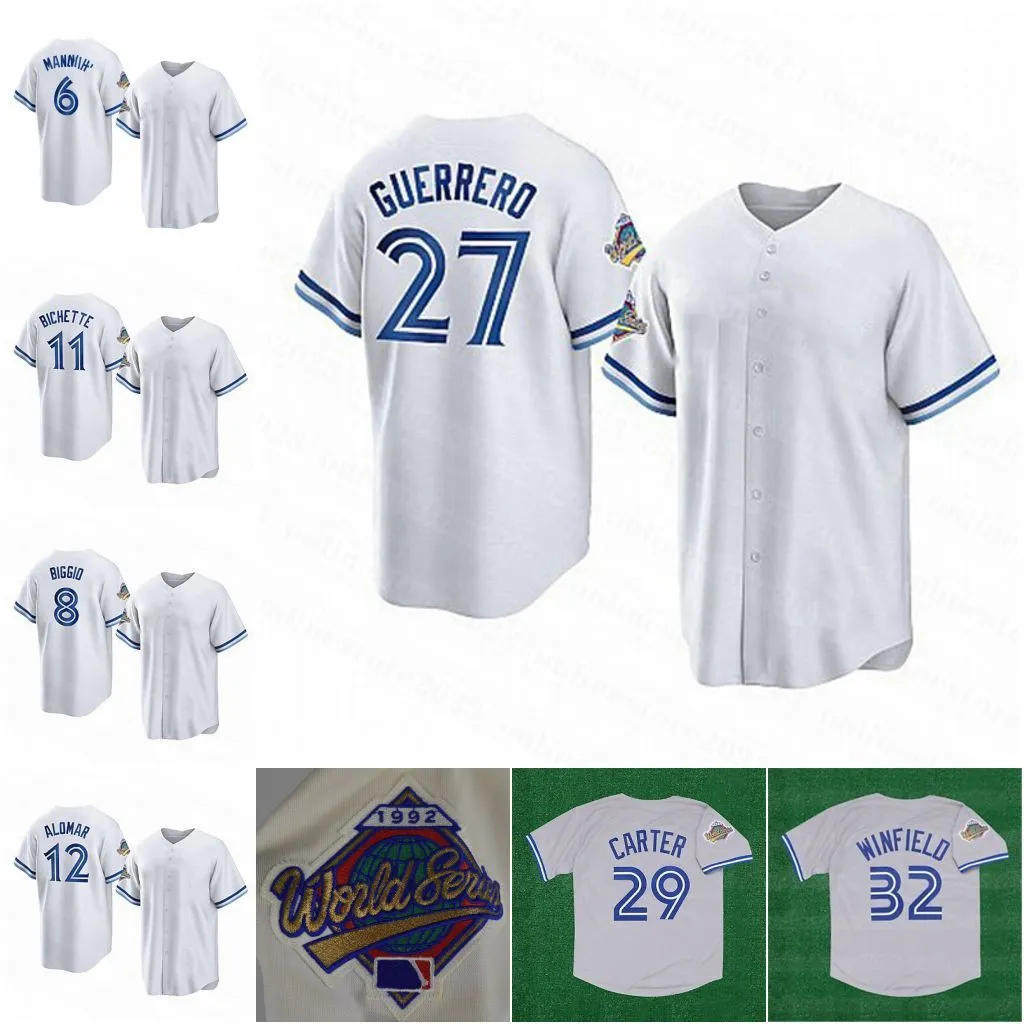 カスタム99 Hyun-Jin Ryu 1992 World Jersey Joe Carter Vladimir Guerrero Jr. Whit Merrifield Alek Manoah Cavan Biggio George Springer Alejandro