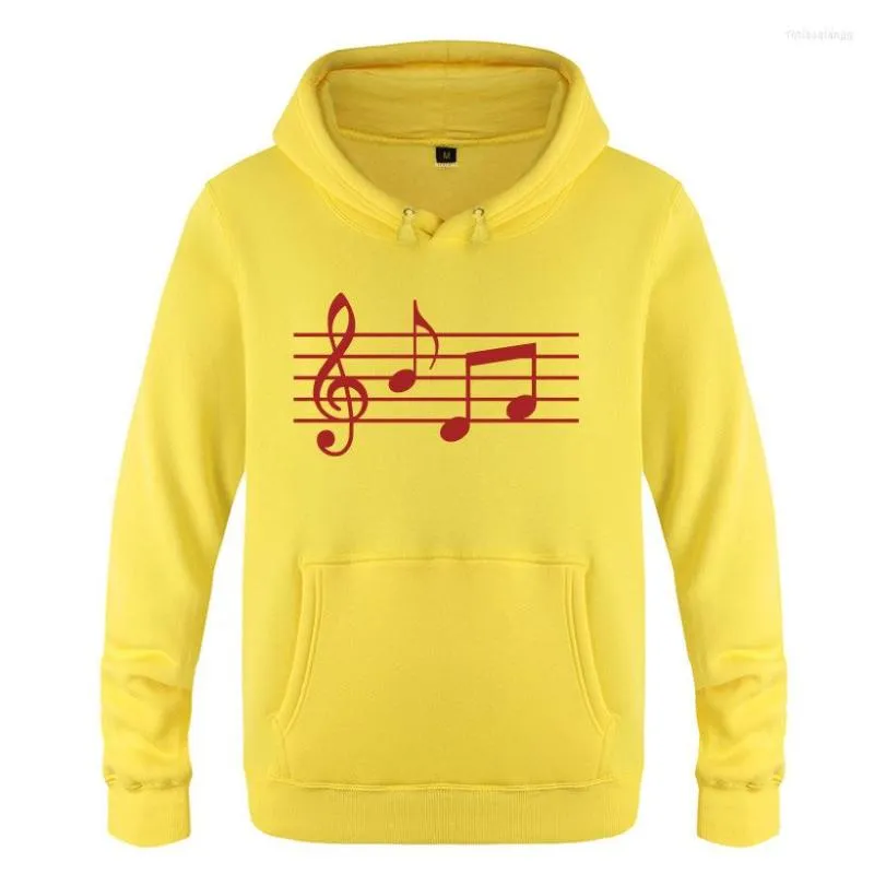 Heren Hoodies Mens Music Notes Gedrukte hoodie Men Hip Hop Fleece Lange mouw Man's Sweatshirt Skate Skate Pullover Tracksuit Coat Moletom