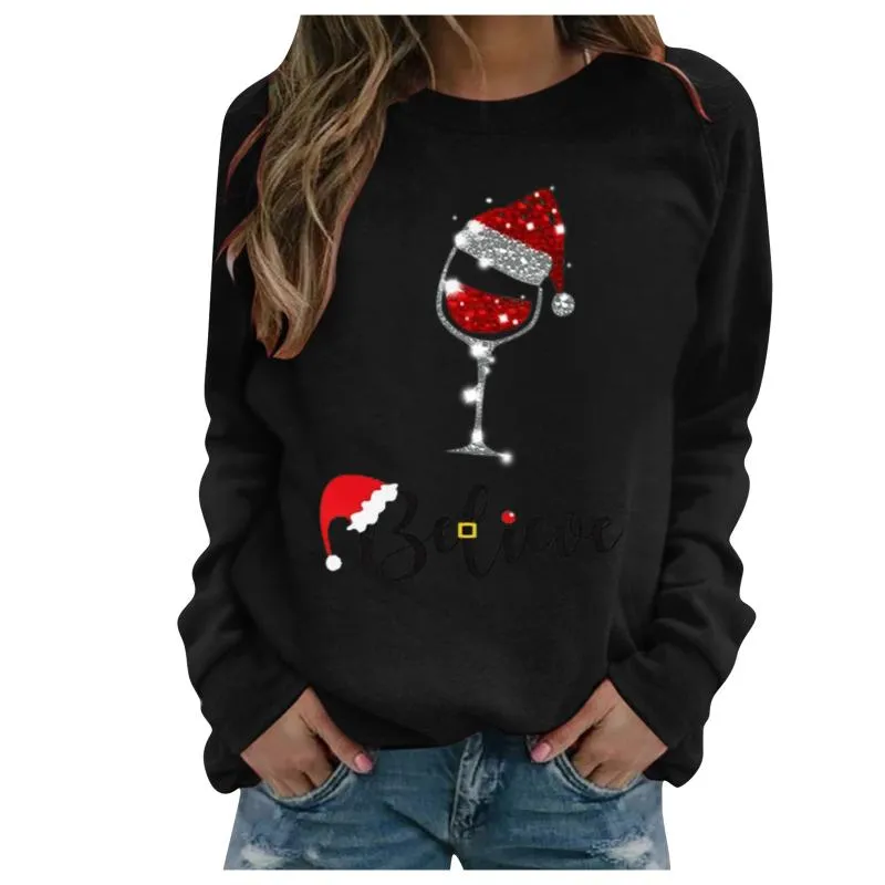 Women's Hoodies & Sweatshirts Clothes 2023 Winter Autumn Harajuku Pullover Sweatshirt Women Chirstmas Giraffe Printed O-neck Casual Tops Lon