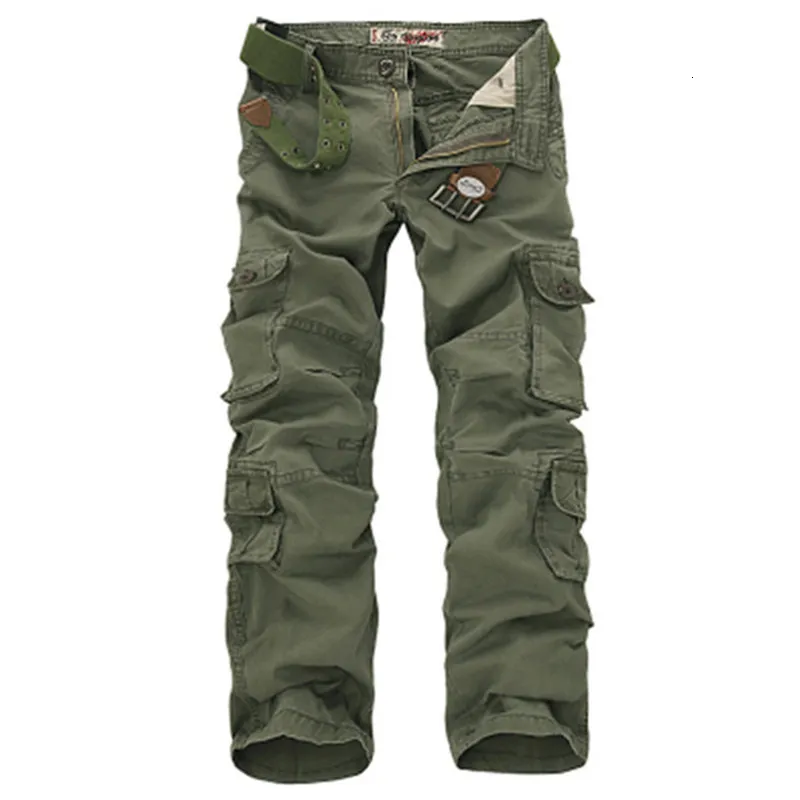 Pantaloni da uomo Pantaloni cargo militari da uomo Pantaloni larghi larghi tattici Pantaloni cargo da uomo casual in cotone Outtdoor Tasche multiple Taglia grande 230313