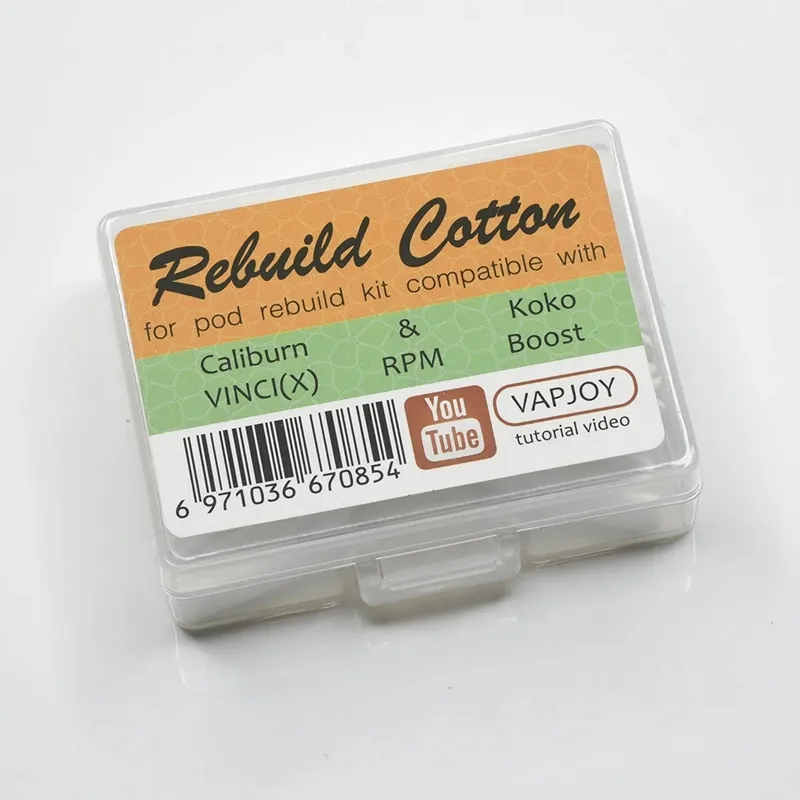 Rebuild Cotton Mesh Cottons voor Vinci RPM Boost Caliburn G Xros Veego Boost AVP Petri Zero Nano GTR Pod reparatie reserveonderdeel DIY kit accessoires Cottons S M L Maat