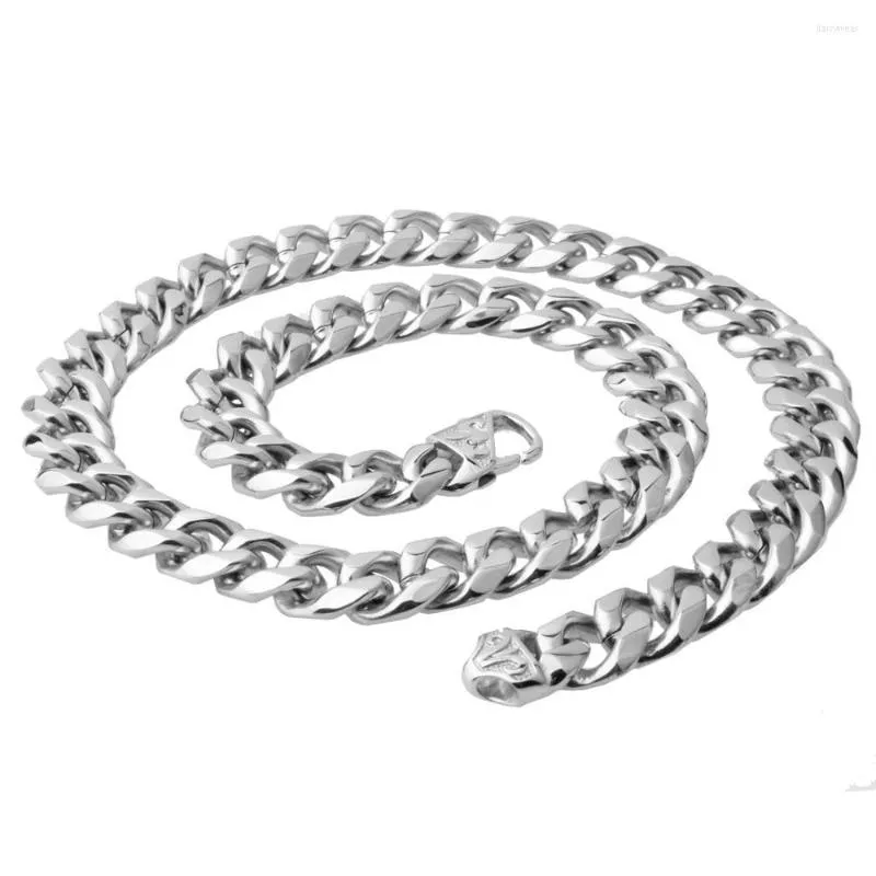 Chaînes Haute Qualité En Acier Inoxydable 316L Argent Couleur Chaîne Gourmette Cubaine Hommes Femmes Collier Ou Bracelet Cool Bijoux 7-40 "Cadeau De Noël