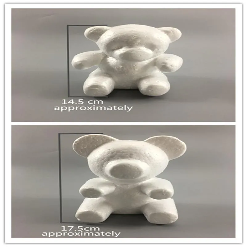 Decoratieve bloemen Kransen Rose Bear Flower 14,5 cm 17,5 Grootte Embryo Foam Roseonly Mold Plastic kunstmatig