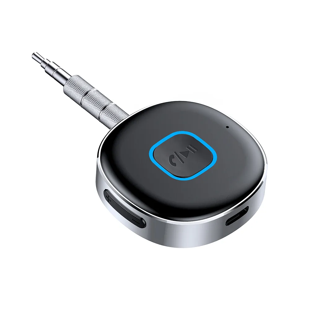 Universal Bluetooth Transmitter/Receiver Adapter – 3.5mm Jack, Wireless Rechargeable, Black