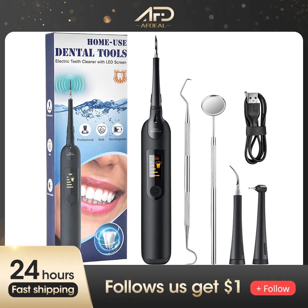 Andra orala hygieniska elektriska Sonic Dental Calculus Remover Tandrengörare Laddningsbar bevattnar Ta bort tandtartarverktyget Whitening Teeth Care 230311