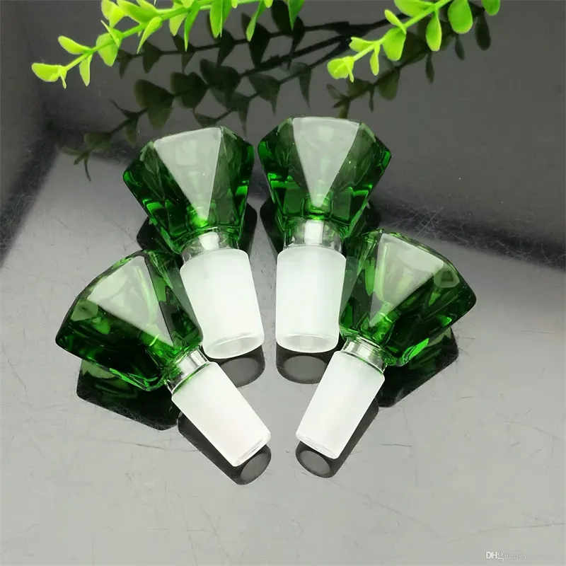 Rauchpfeifen Green Diamond Glas Bubble Head Zigarettenzubehör Großhandel Bongs Ölbrenner