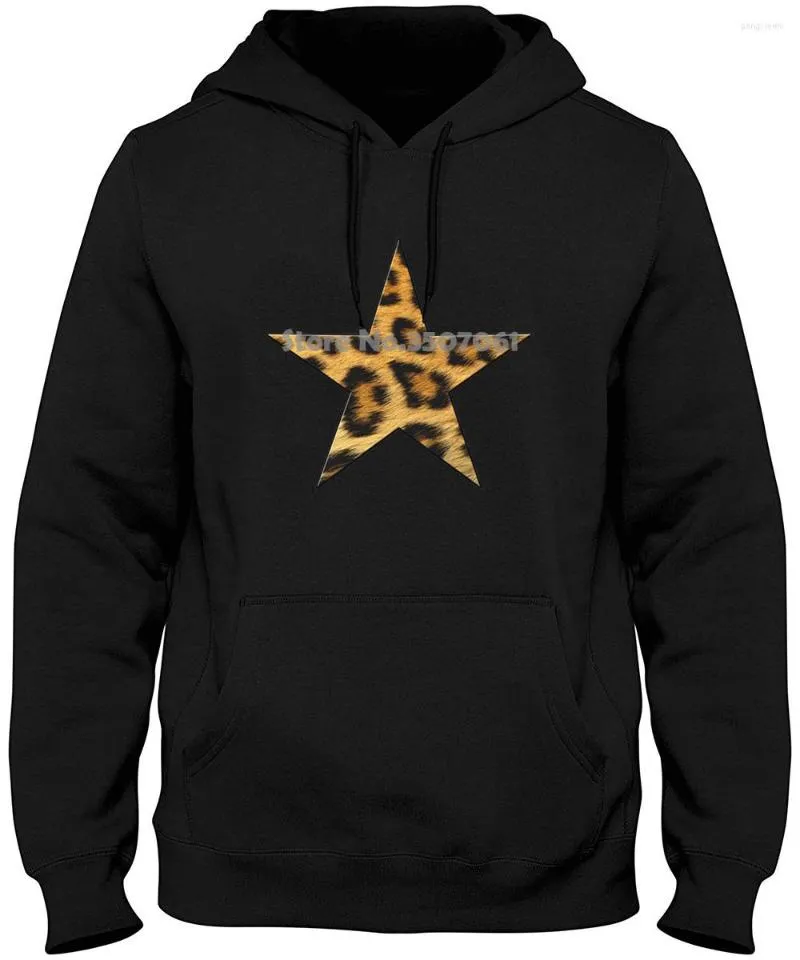 Sweats à capuche pour hommes Leopard Fur Star Logo Ii Girlie - Leo Tattoo Fell Stern Rockabella Girl Imprimé Funny Hip Hop Sweats en coton