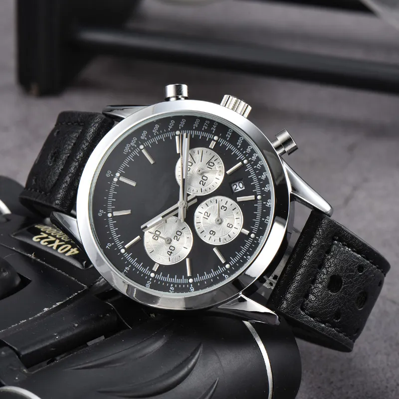 2024 New Mens Watch Quartz Luxury Navitimer B01 DIAL العلامة التجارية Chronograph Belt Strap Strap Wristwatch Wristwatch Breitling 0960