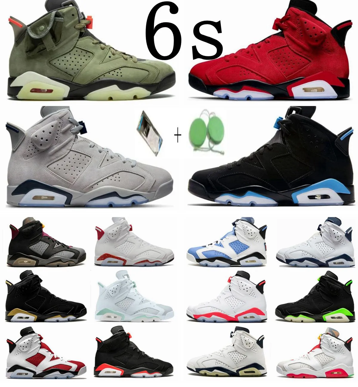 Jumpman 6s men 6 Basketball shoes Cool Grey Toro University Blue Red Oreo Georgetown Midnight Navy Cactus Jack Black Infrared UNC trainers outdoor