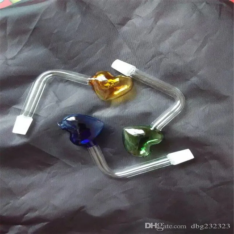 Renkli Şeftali Kalp Brülör Cam Bongs Aksesuarlar Cam Sigara İçme Boruları Renkli Mini Çok Renkli El Borular En İyi Kaşık Glas