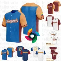 Team Venezuela 2023 World Baseball Classic Jersey WBC Ronald Acuna Jr. Jose Altuve Miguel Cabrera Luis Arraez Miguel Rojas Gleyber Torres uniforme de Venezuela