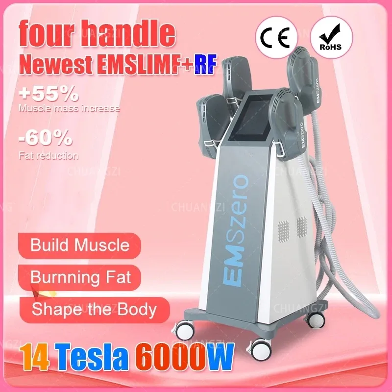 14 TESLA DLS-EMSLIM 6000W 건강 뷰티 아이템 Neo EMS HIEMT 기계 자극 근육 신체 조각 살포 미용실 엉덩이