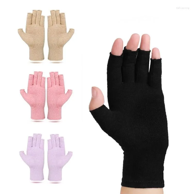 Guantes de ciclismo Alivio del dolor articular Fisioterapia Anti-Edema Mano Presión Rehabilitación Protección Medio dedo Deportes