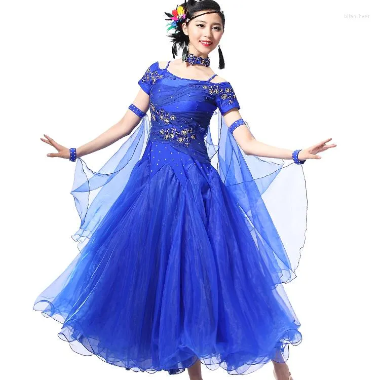 Scene Wear Women Ballroom Dance Competition Dresses Lady Modern Tango Waltz Costumes Style Standard Dress