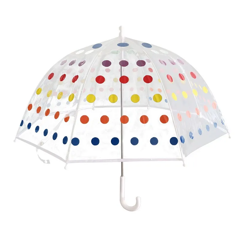 Enfants clair bulle parapluie hommes et femmes enfants parapluies Transparent longue poignée mode parapluie H23-20