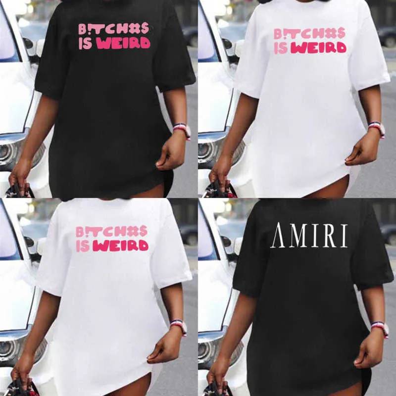 Femmes Casual Robes Plus La Taille xl 2xl 3xl 4xl 5xl Designer Nouveau Col Rond Lâche Casual Impression De Mode Pull T-shirt Robe