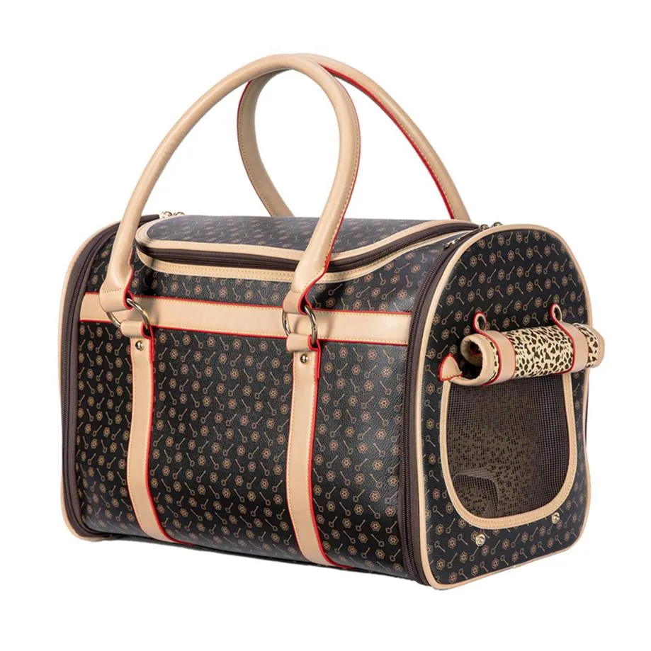 Leather cat shop carrier