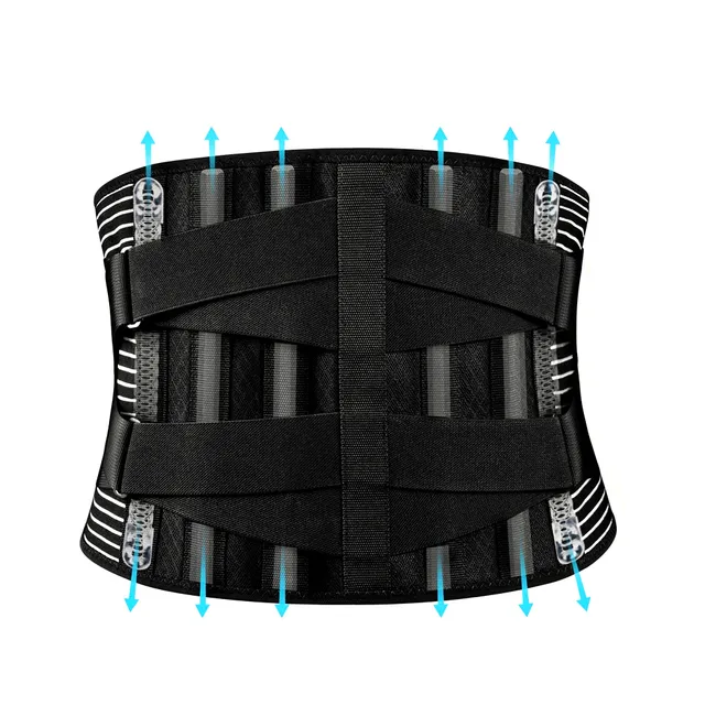 FREETOO - Faja lumbar para aliviar el dolor de espalda baja, con 6  soportes, cinturón transpirable para hombres/mujeres, para el trabajo, faja  lumbar