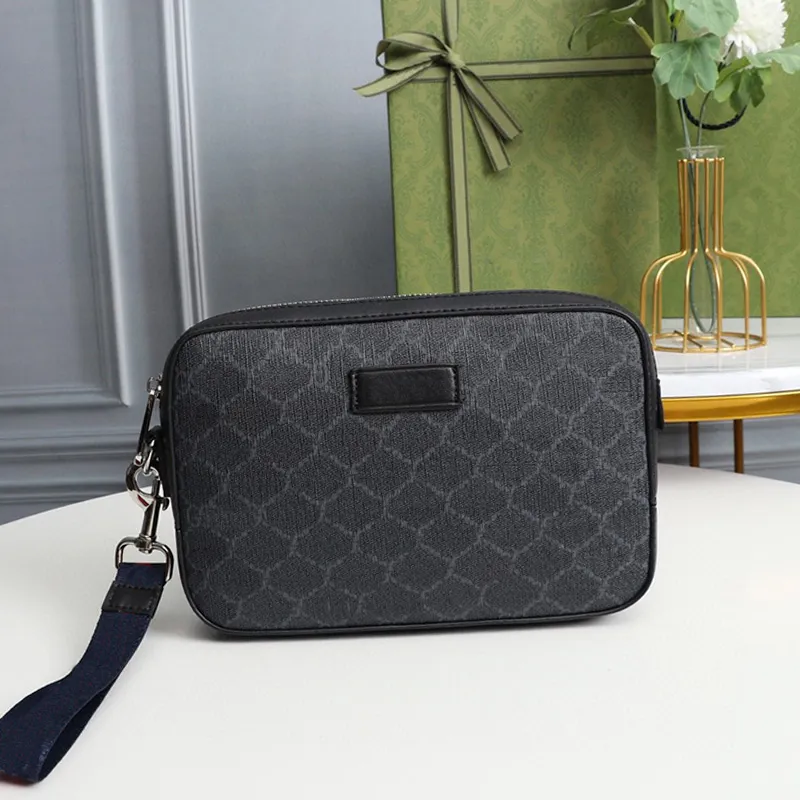 495562 Designer bag Mens classic print clutch bag pvc bale Waterproof texture clutch Mens fashion leather small purse Card pack