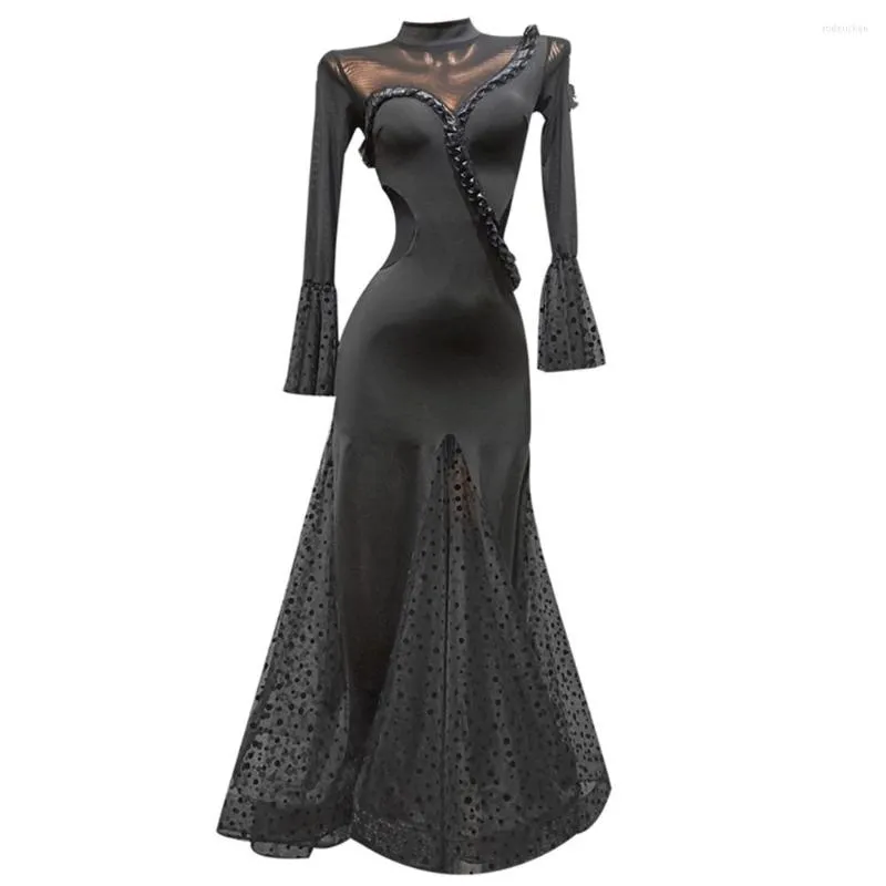 Scene Wear Ballroom Dance Dress Big Pendulum Modern Practice Dresses Women Flamenco Waltz Performance