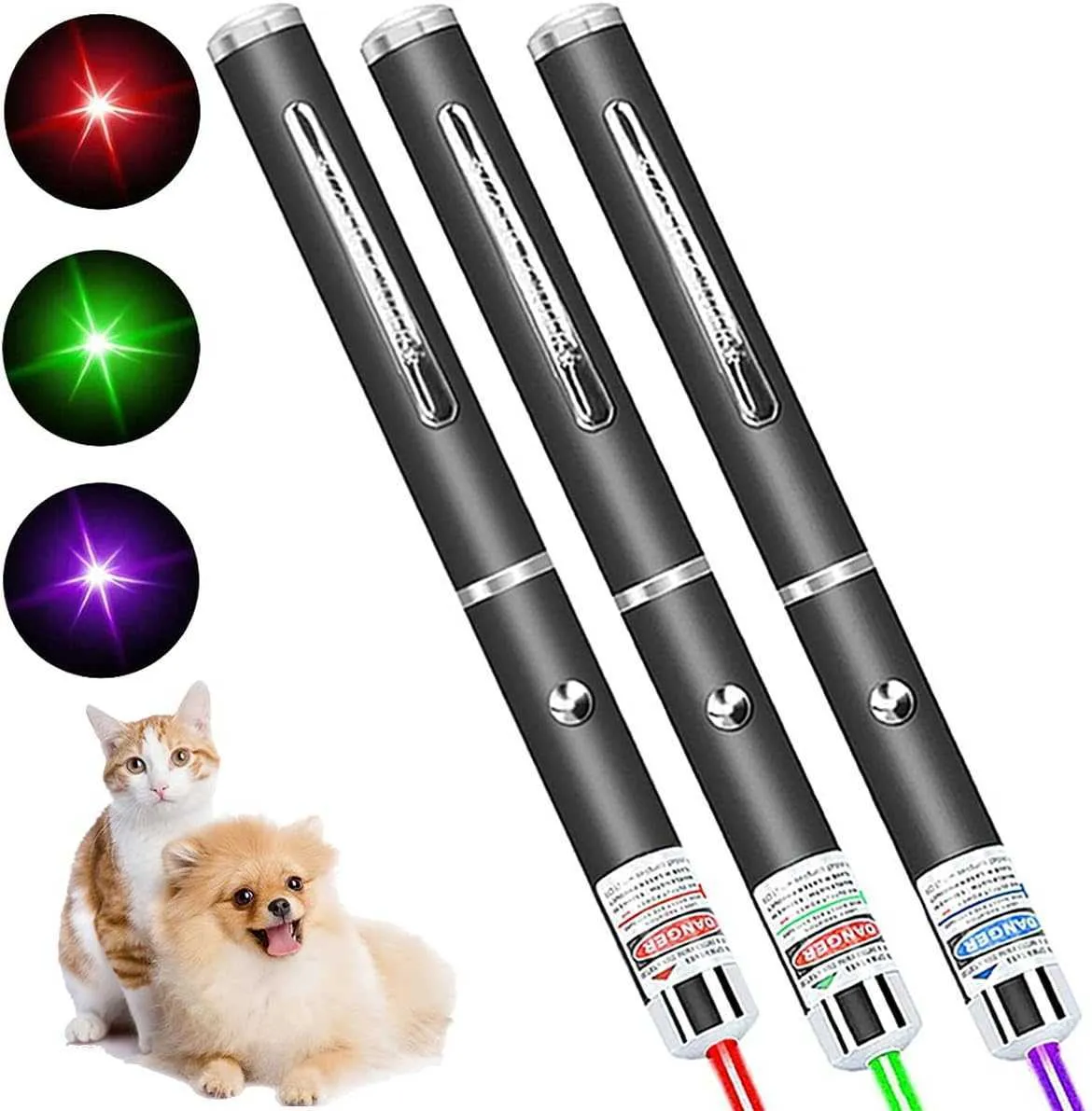 Ponteiro a laser para gatos 3 pacote laser para gatos internos gatinhos gatinhos gatinhos cães laser brinquedos caçadores