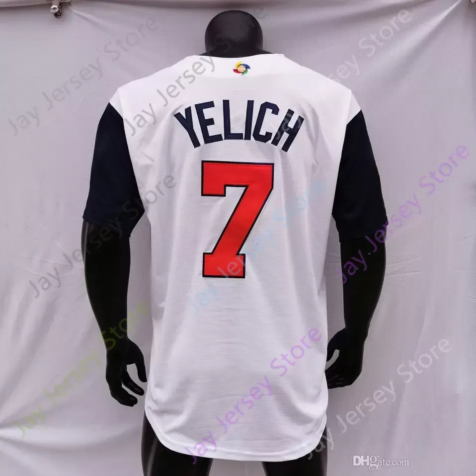 2023 World Baseball Classic WBC USA Jersey Mike Trout Bobby Witt Jr. Nolan Arenado Nestor Cortes Clayton  Realmuto Betts Tucker Schwarber Goldschmidt Alonso