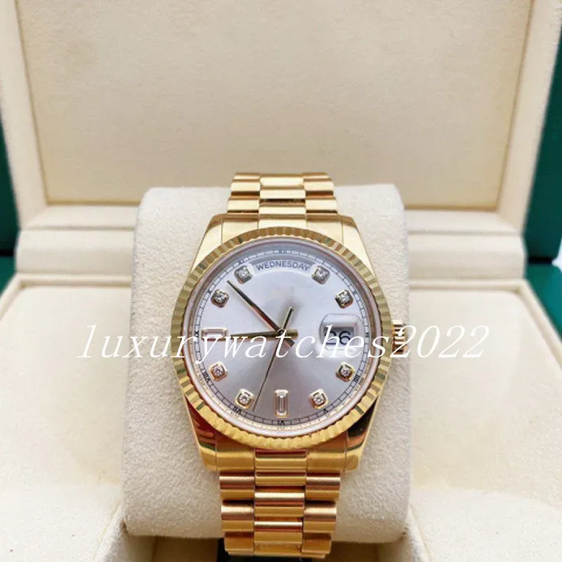 Rose Gold Automatic President Watch: 41mm Stainless Steel With Sapphire ...