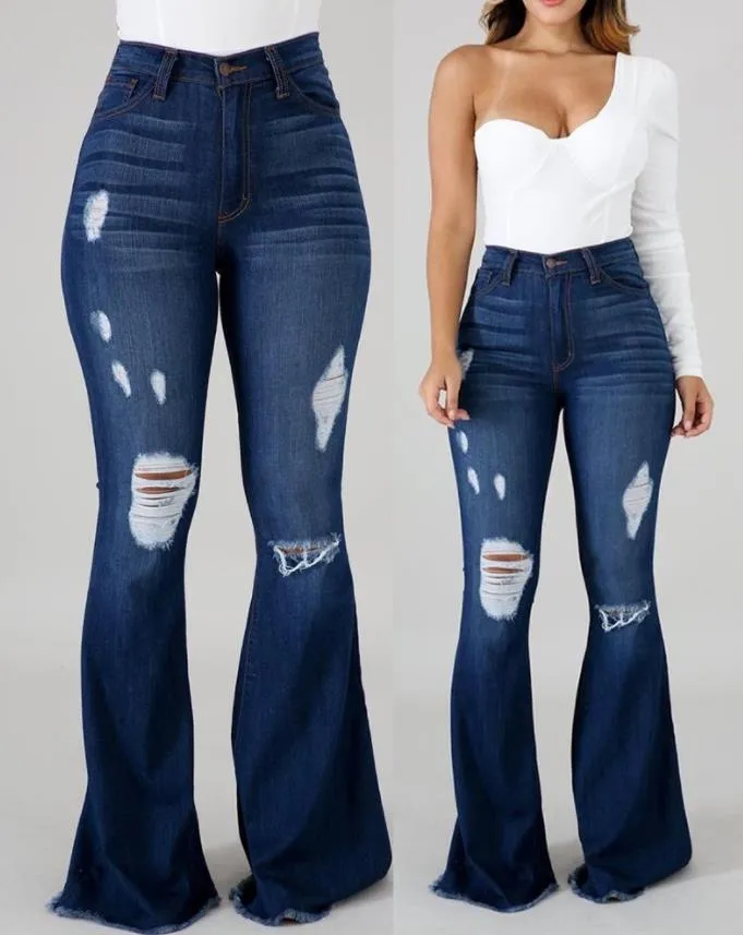 Kvinnors jeans casual denim vanlig hög midja utskärning rå hemknapp lång utskjuten kvinnor mode kvinnliga kläder allmatch 230313