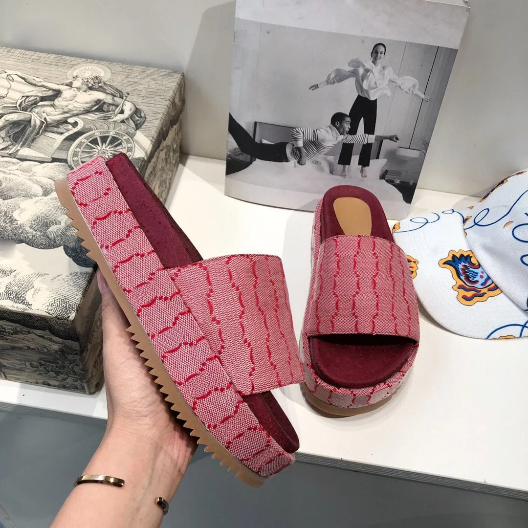 Bulk Designer Angelina Linen Platform Slides For Women Top Quality Maxi  Jacquard Powder Coated Rims Beige Canvas Blue Luxury Denim Denims White  Available In Sizes 35 45 At Only $44.51 | DHgate.Com