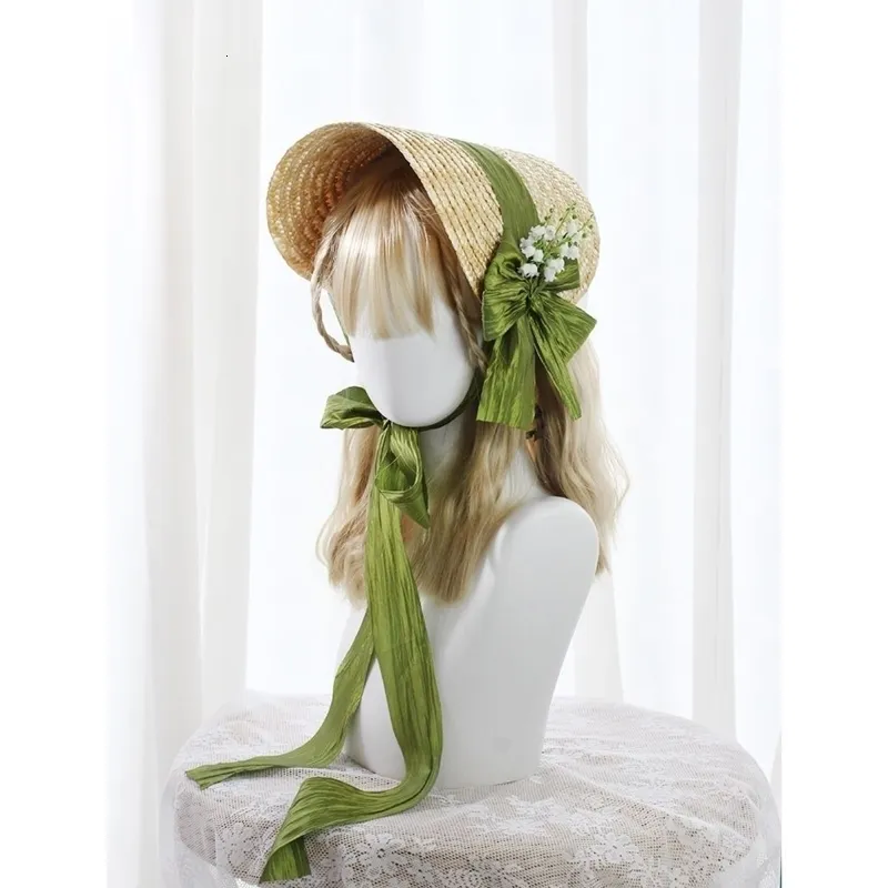 Cappello Vittoriano In Paglia COSDREAMER – Cappello Da Sole Con Fiori E Nastri – Per Tea Party, Cosplay Lolita E Feste In Giardino (Nero) - 3