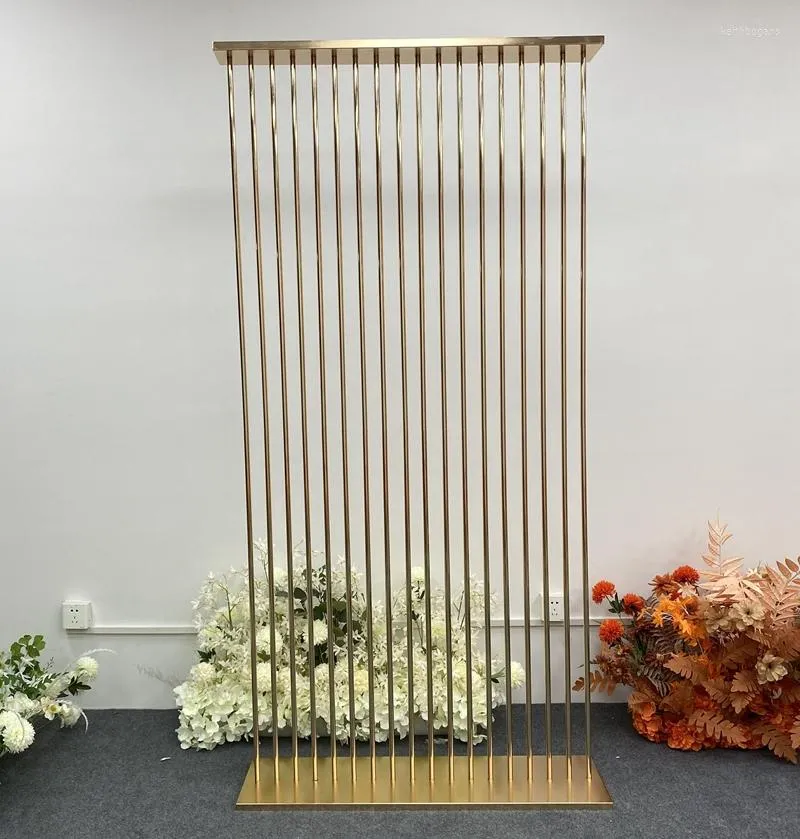 Parti Dekorasyonu 2m Yüksek Kare Ekran Yaldızlı Çiçek Stand Düğün Kemeri Props Zemin Geometrik Raf Kek Sütü Doğum Günü Malzemeleri Çerçeve