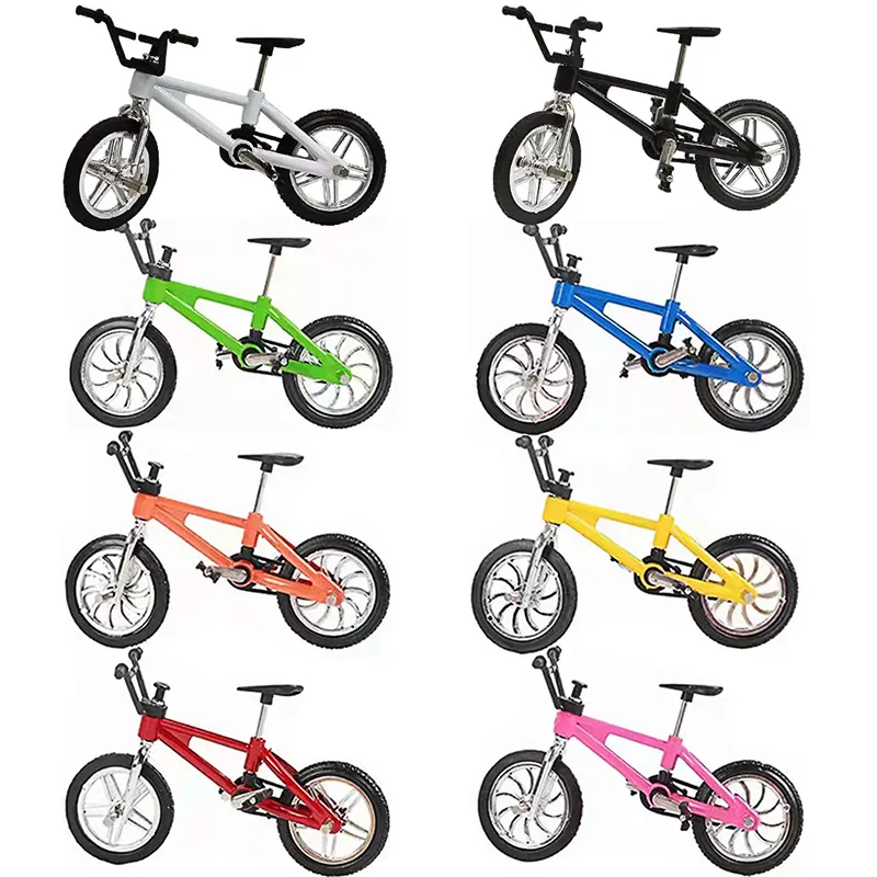 1:18 Creatieve Mini Bicycle Models Toy Cars Finger Toys Simulation Metal Mountain Bike Home Decorations Desk ornamenten feestgeschenken voor kinderen