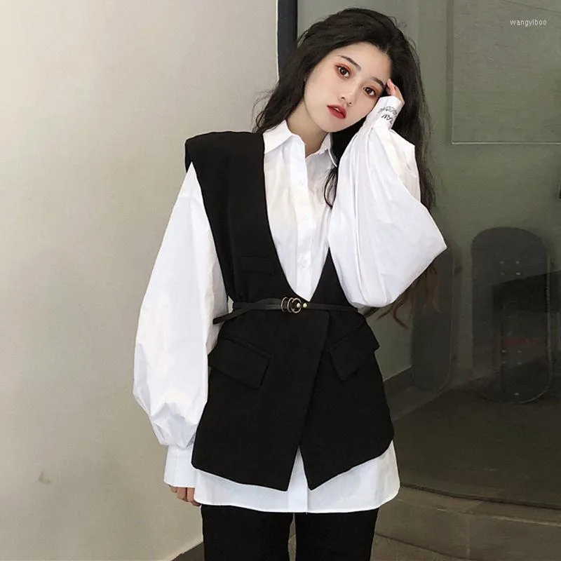 Women's Blouses Women's 2023 Retro Sleeve Shirt Vest Blusas Clothes For Women Tops Shirts