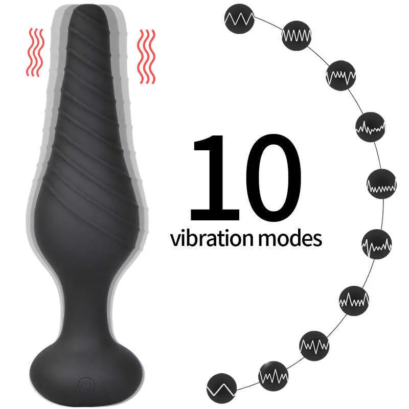 NXY Anal toys Butt Plug For Men Gay Women Vagina Vibrator Dildo Masturbators Male Prostate Massager Slicone Anus Sex Toys Adults 1125
