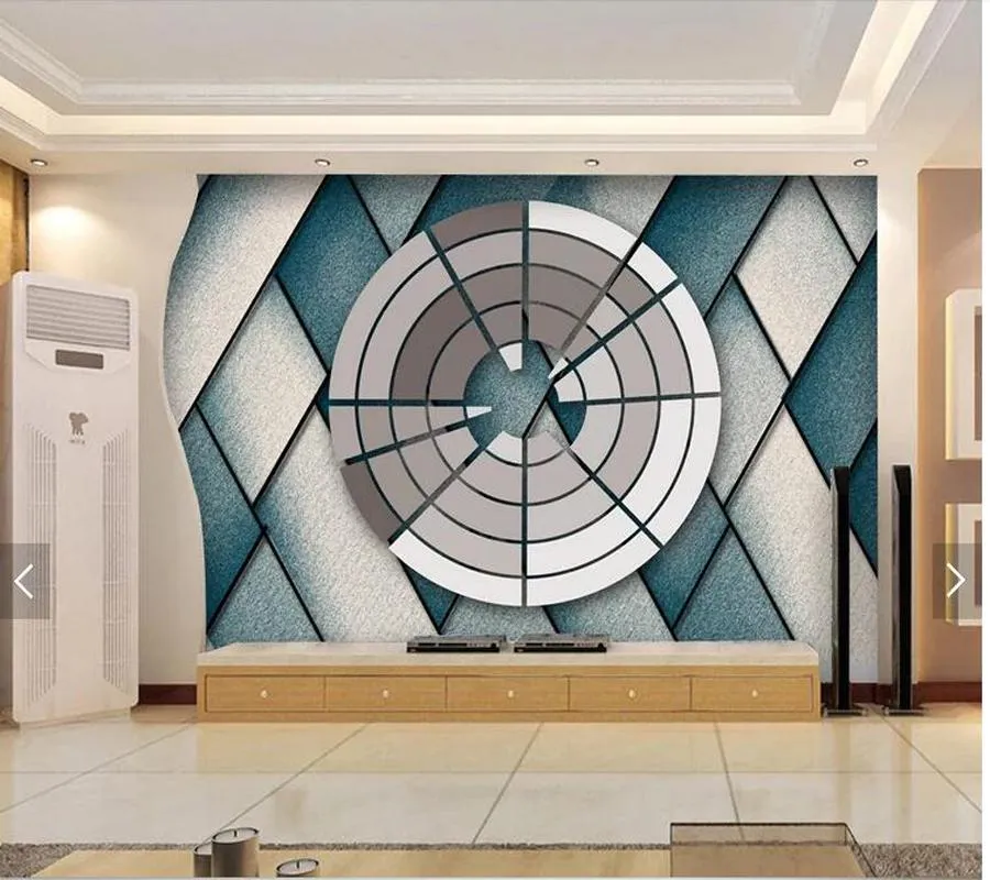 Wallpapers Custom 3d Papel de Parede Geometric Marble Mural voor slaapkamer tv -bank achtergrond Home Decor Wallpaper