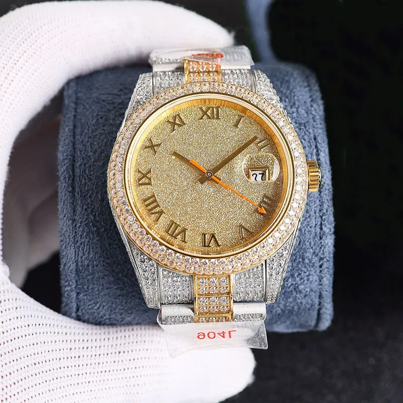 Diamentowe zegarek męskie zegarek Automatyczne zegarek mechaniczny dla mnie zegarek dla Ladieswatch Montre de Luxe stal nierdzewna dla mężczyzn na rękę mody na rękę